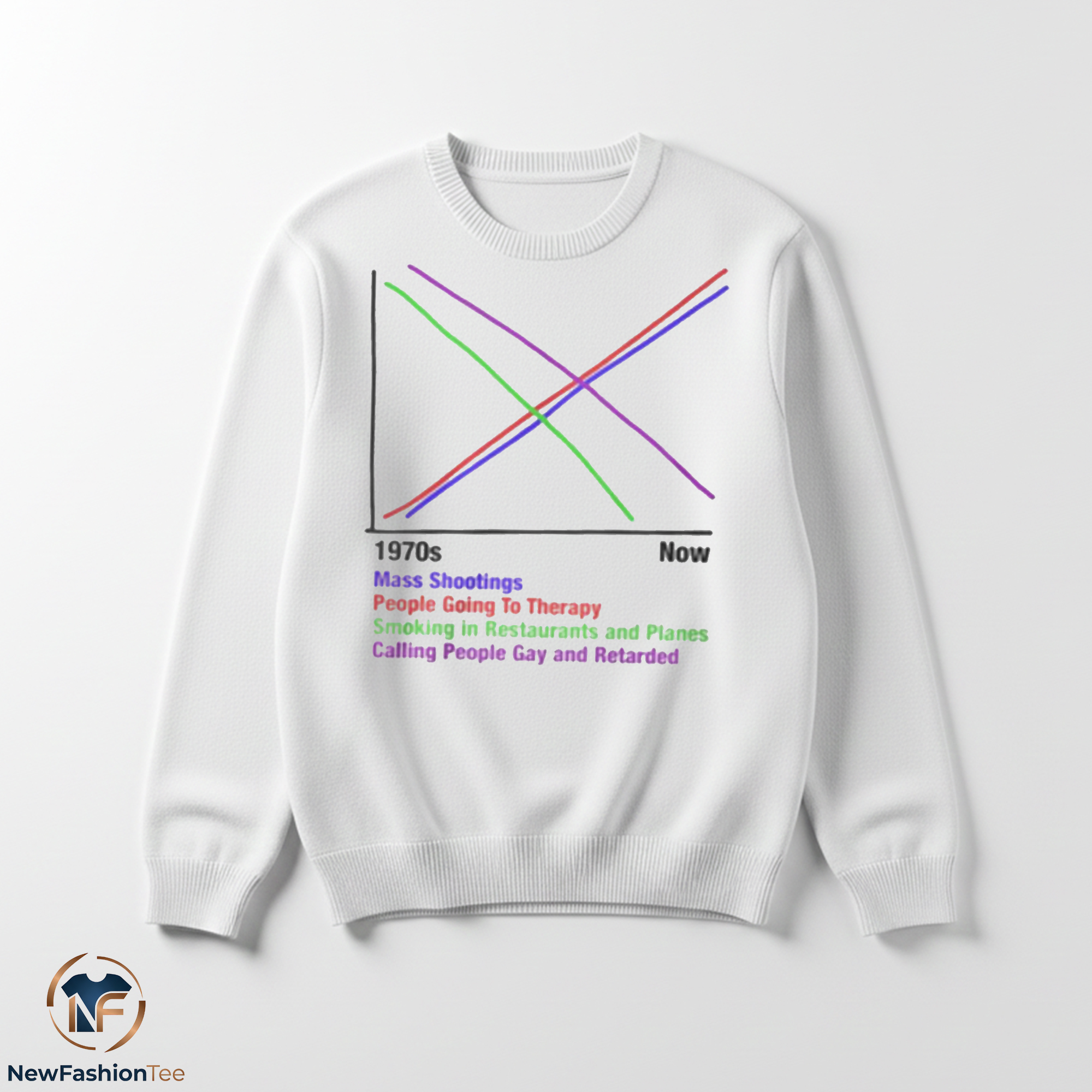 1970s vs Now graph shirt 3 1970s vs Now graph shirt
