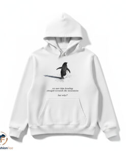 We saw him heading straight towards the mountains but why Penguin Shirt