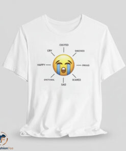 Loudly Crying Emoji Compass shirt