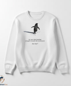 We saw him heading straight towards the mountains but why Penguin Shirt