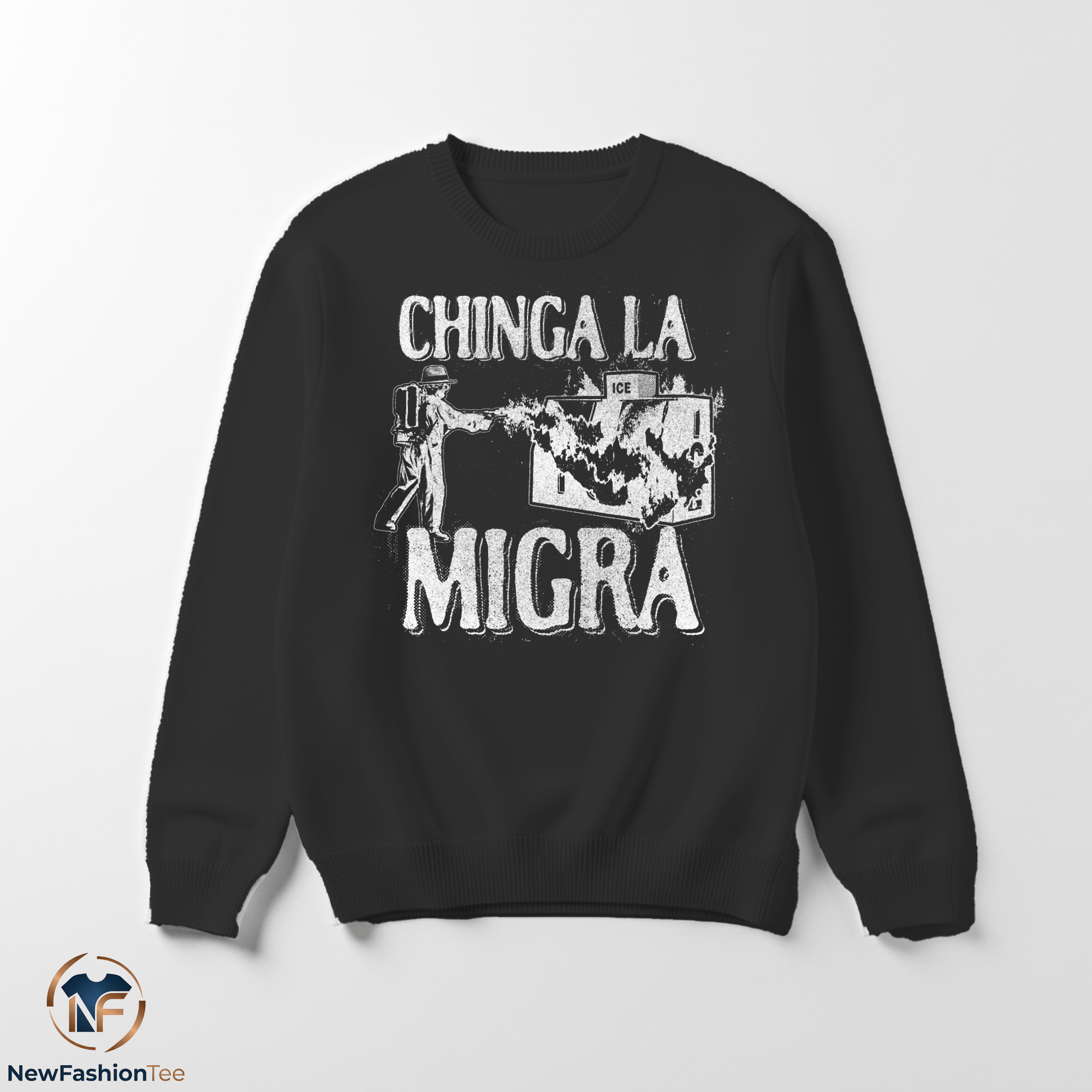 Chinga La Migra Melt ICE shirt 3 Chinga La Migra Melt ICE shirt - Image 3