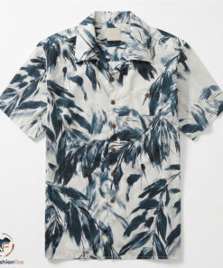 Hawaiian Leaf Print button-down shirt