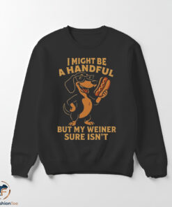 I Might Be A Handful But My Weiner Sure Isn't Shirt