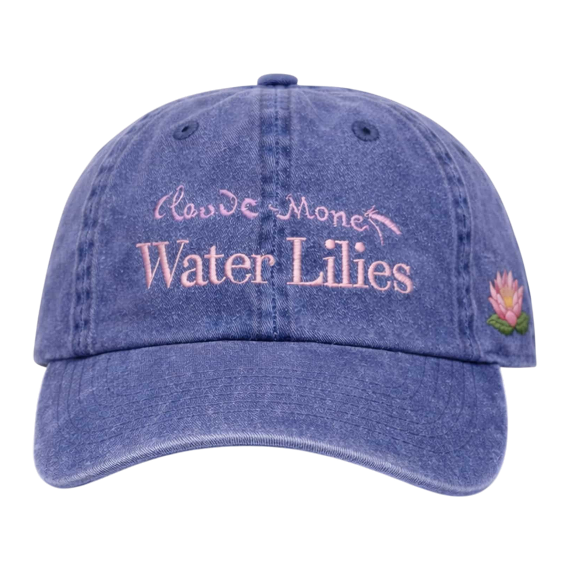 Claude Monet Water Lilies Embroidery Hat 1 Claude Monet Water Lilies Embroidery Hat