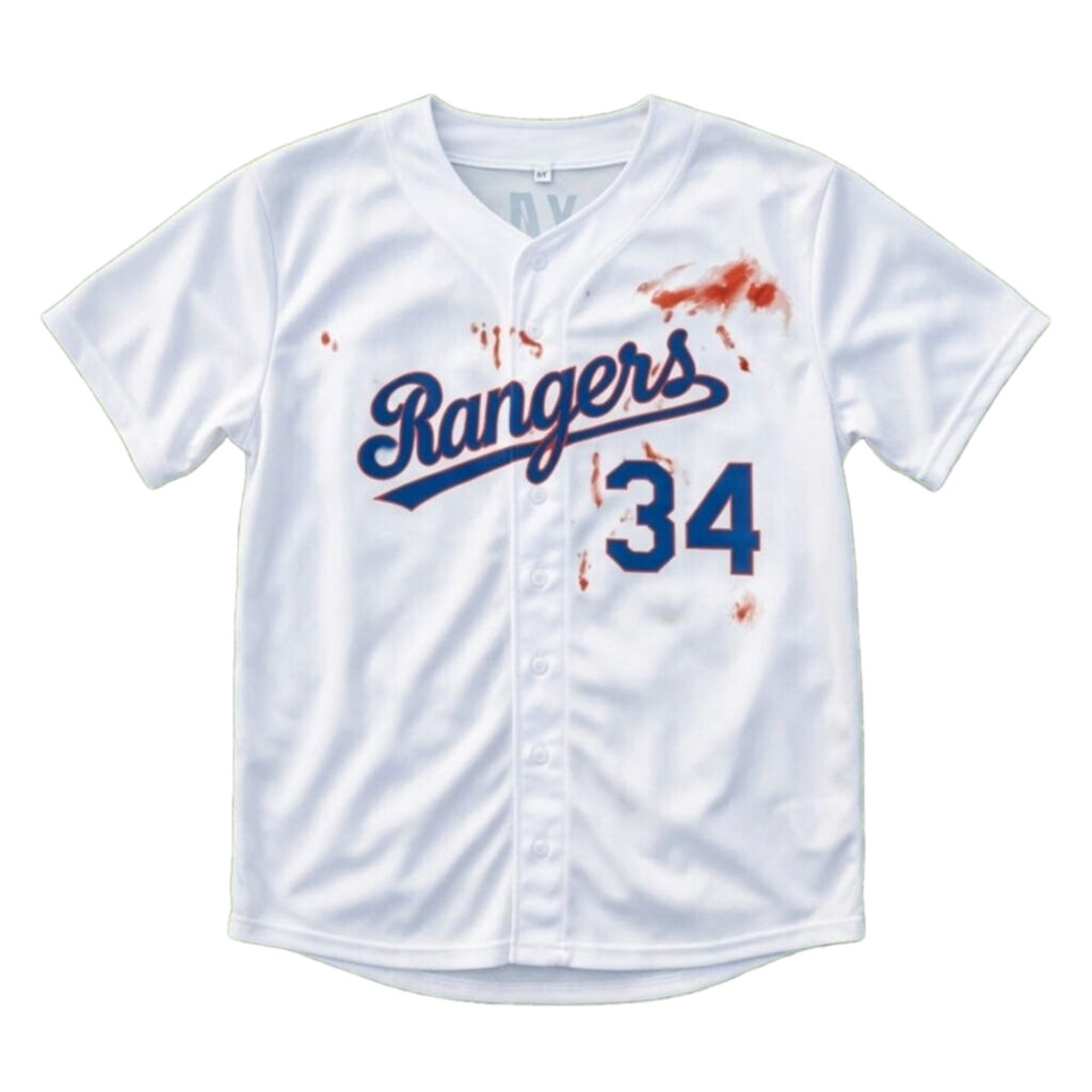 2026 Rangers Nolan Ryan Bloody Lip Giveaway Jersey