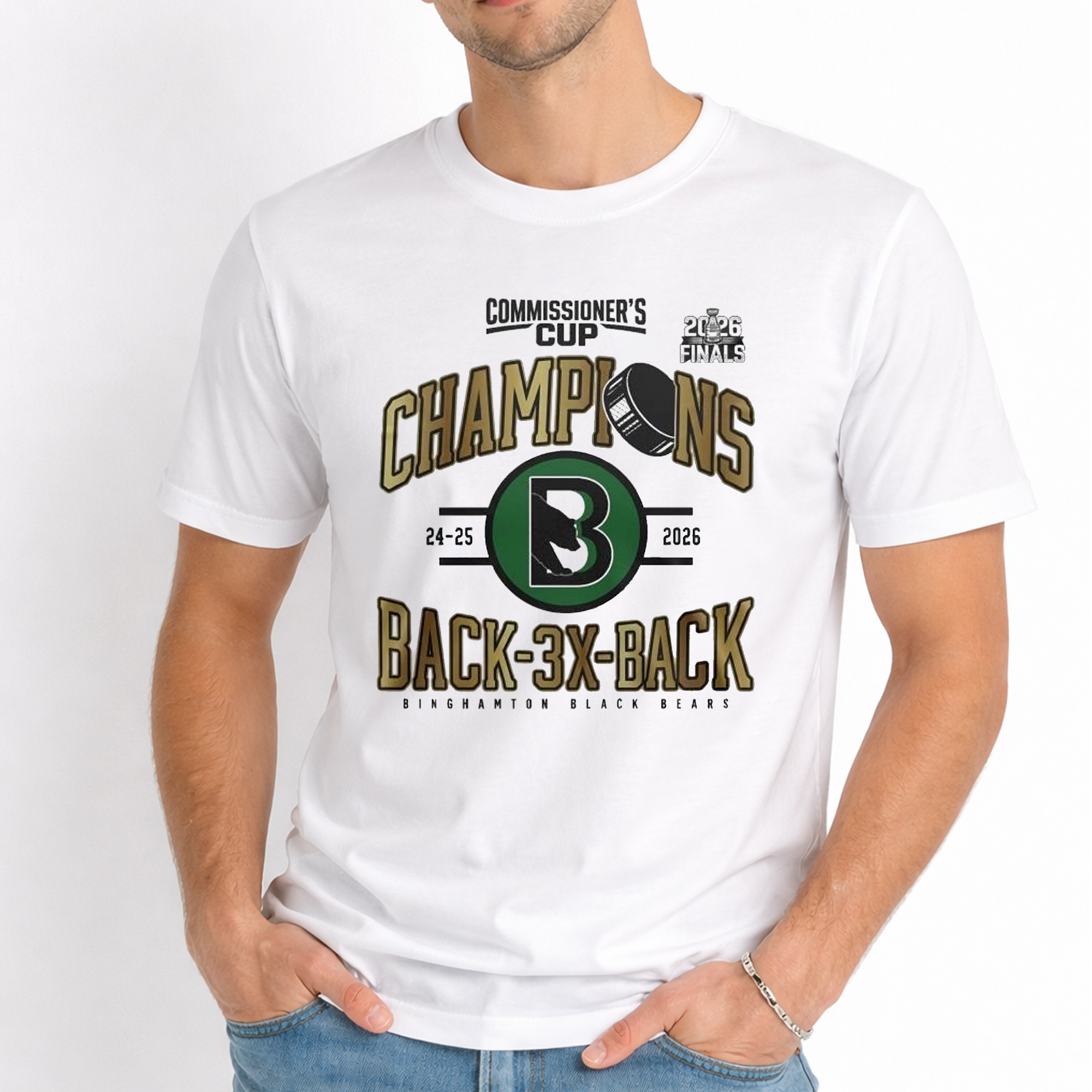Binghamton Black Bears Commissioners Cup Champions 2026 Shirt 3 Binghamton Black Bears Commissioners Cup Champions 2026 Shirt - Image 3