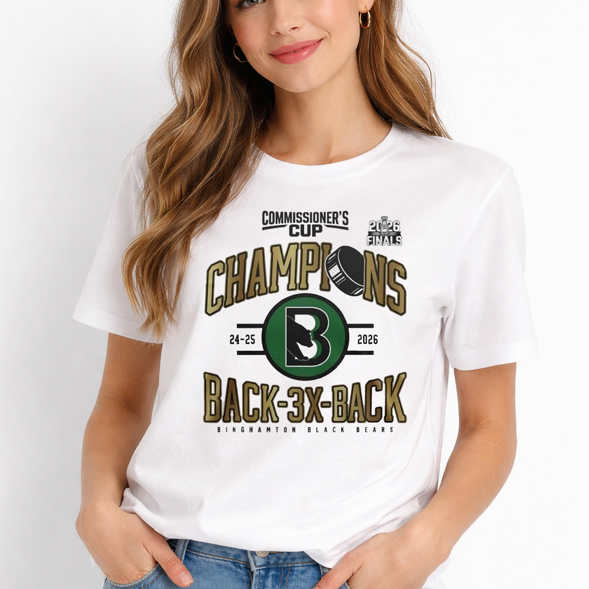 Binghamton Black Bears Commissioners Cup Champions 2026 Shirt 2 Binghamton Black Bears Commissioners Cup Champions 2026 Shirt - Image 2