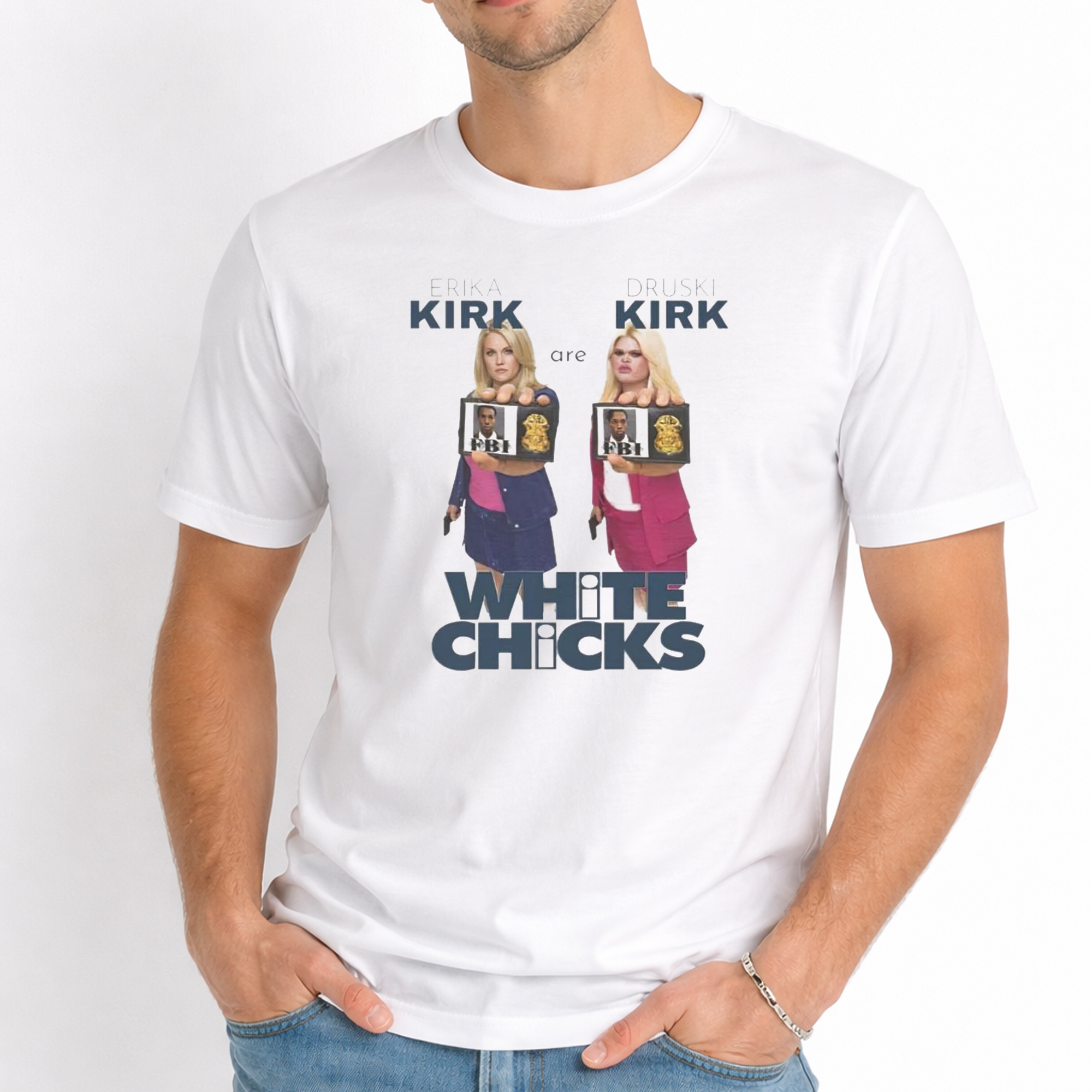 Erika Kirk Are Druski Kirk White Chicks Shirt 2 Erika Kirk Are Druski Kirk White Chicks Shirt - Image 2