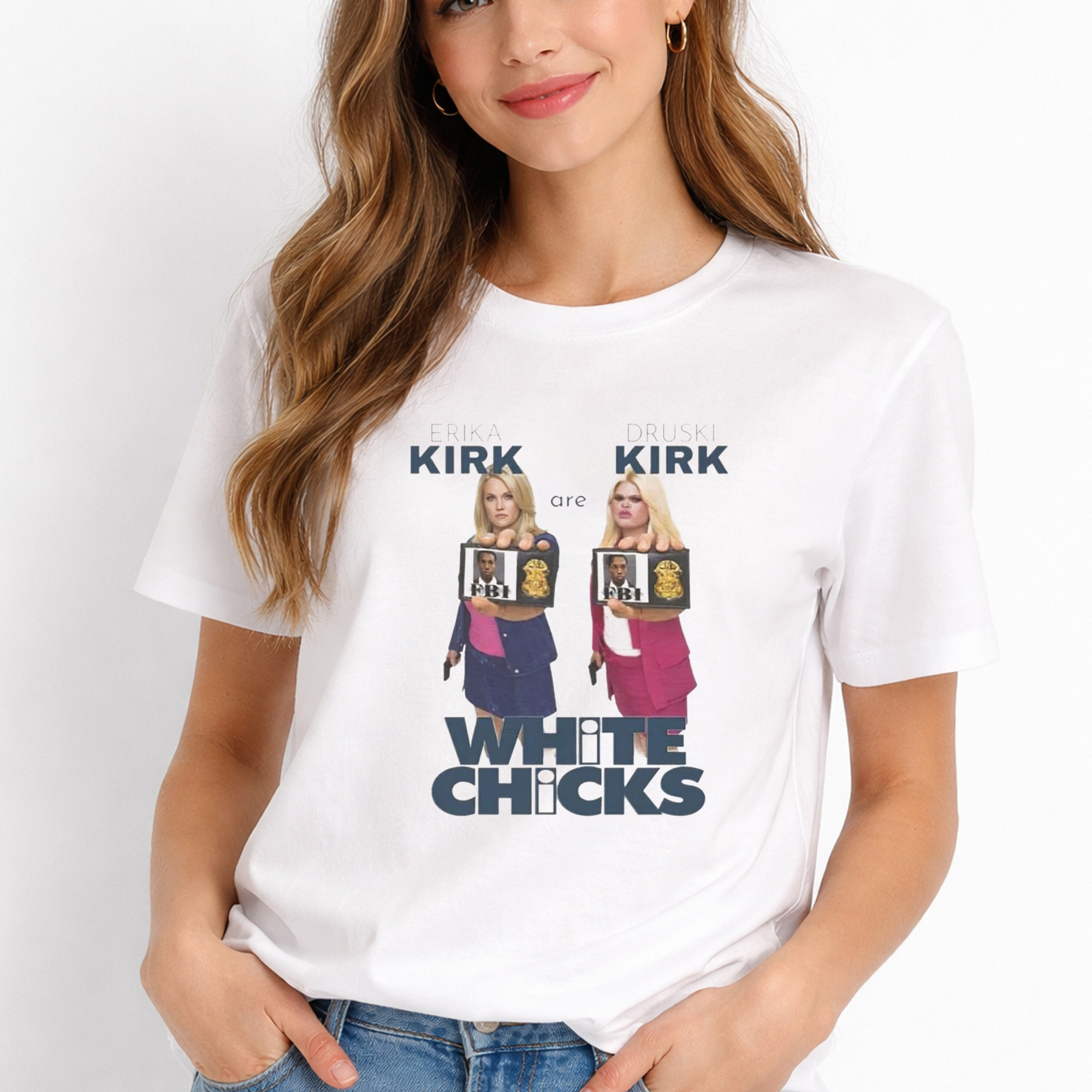 Erika Kirk Are Druski Kirk White Chicks Shirt 3 Erika Kirk Are Druski Kirk White Chicks Shirt - Image 3
