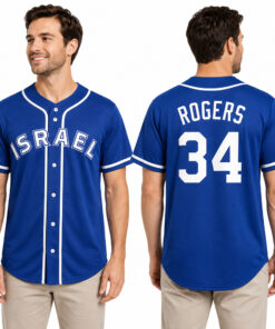 Israel Jake Rogers 34 Baseball Jersey
