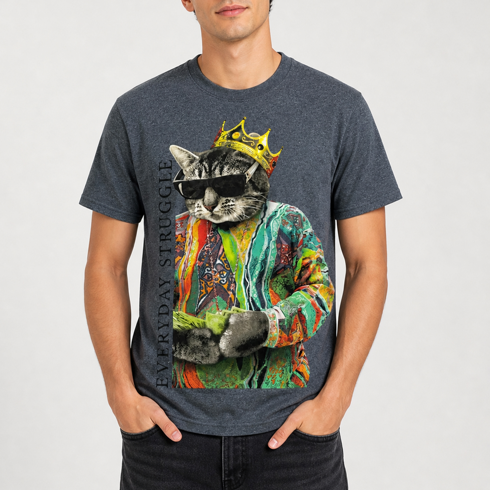 King Cat Everyday Struggle Shirt 2 King Cat Everyday Struggle Shirt - Image 2