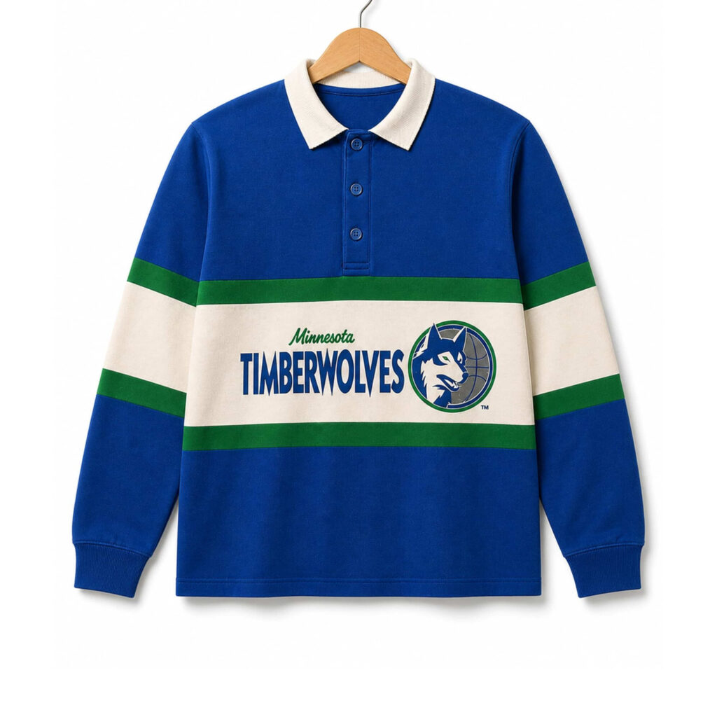 Minnesota Timberwolves Vintage Rugby Shirt 9 Minnesota Timberwolves Vintage Rugby Shirt