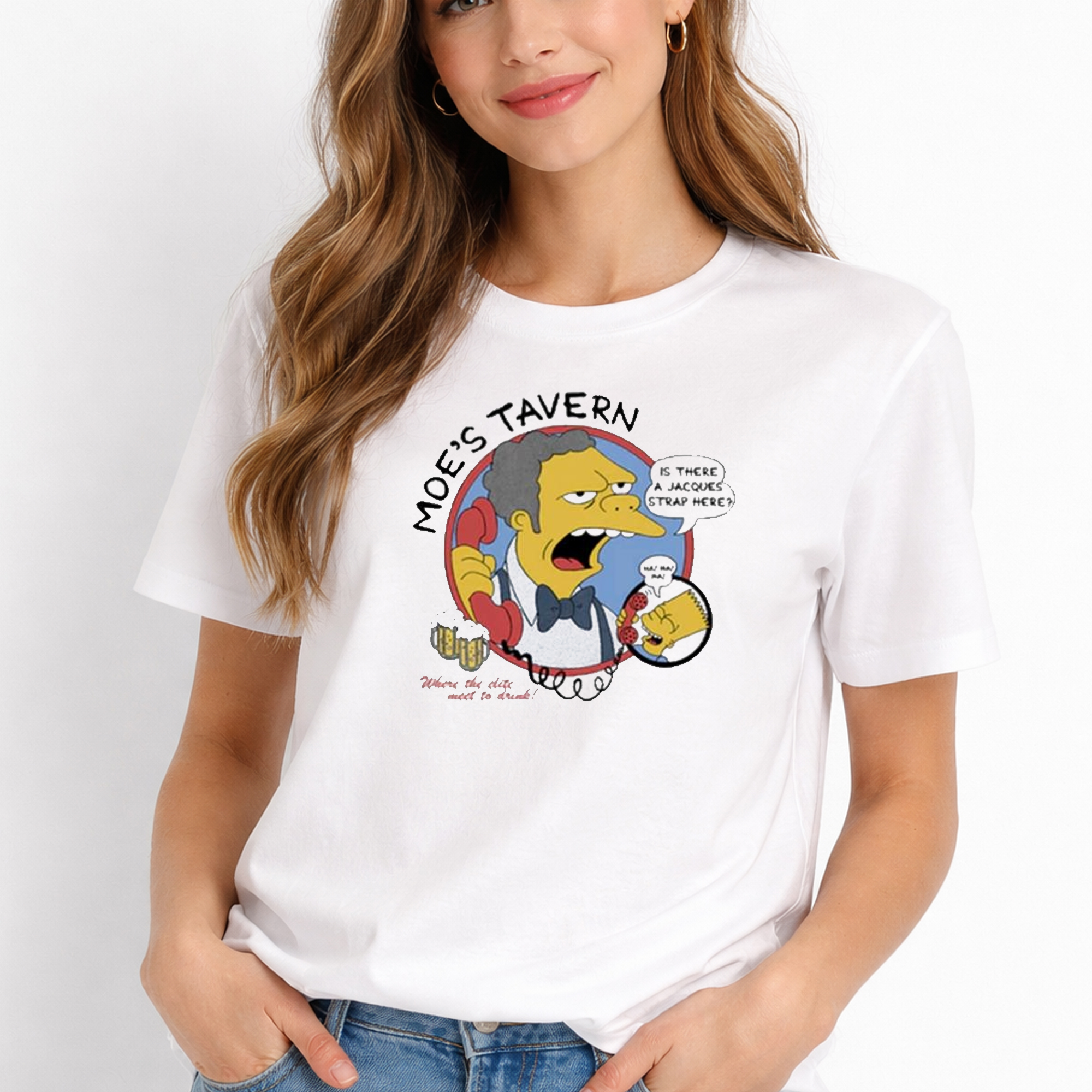 Moe’s Tavern Is There A Jacques Strap Hepe Shirt 3 Moe’s Tavern Is There A Jacques Strap Hepe Shirt - Image 3