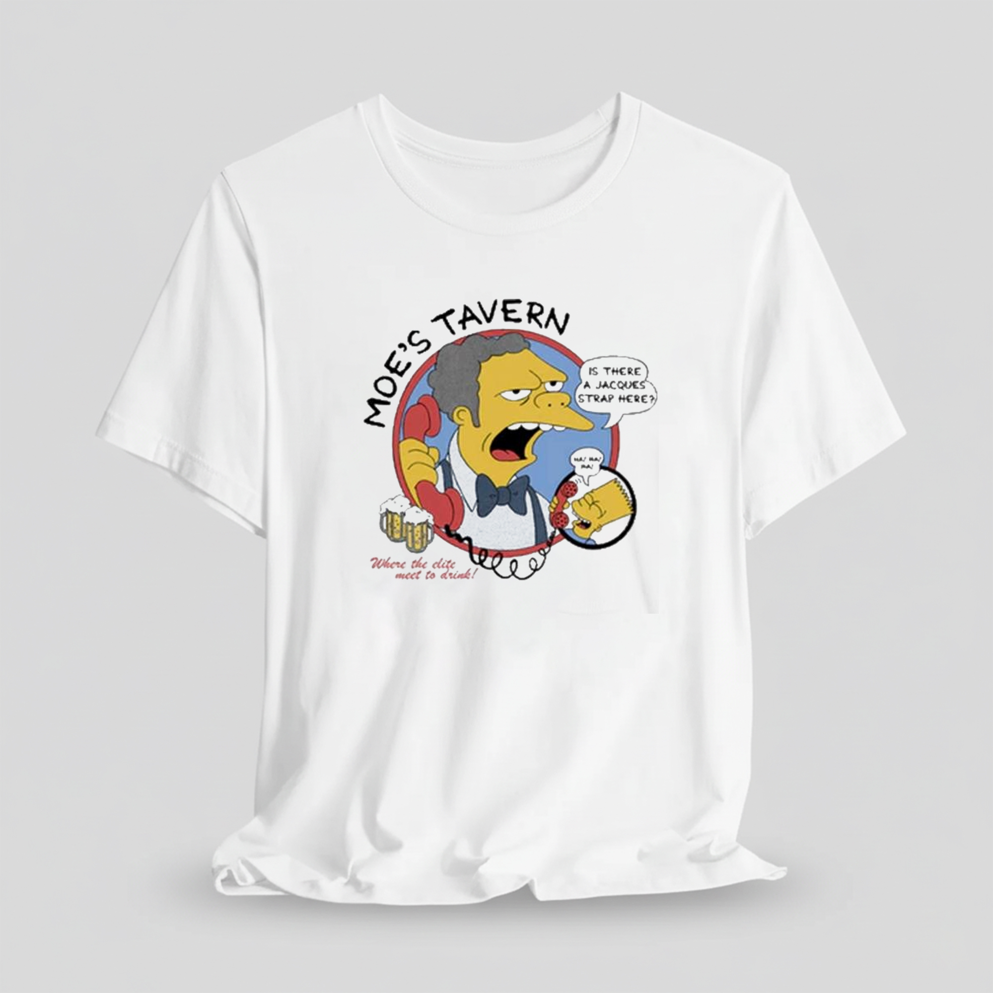 Moe’s Tavern Is There A Jacques Strap Hepe Shirt 2 Moe’s Tavern Is There A Jacques Strap Hepe Shirt - Image 2