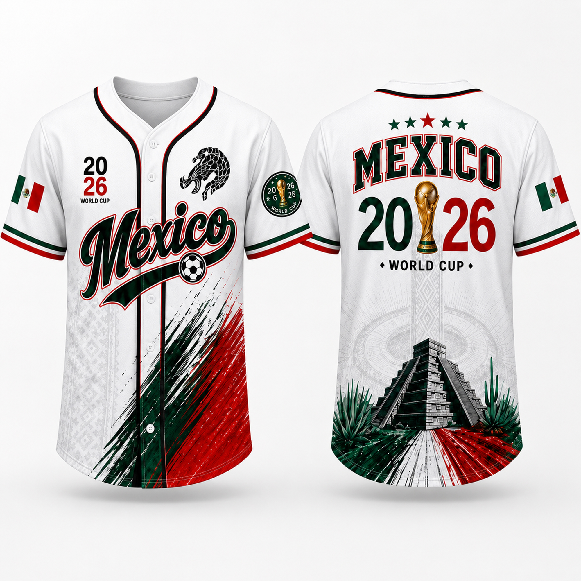 2026 Mexico Fifa World Cup Baseball Jersey 2 2026 Mexico Fifa World Cup Baseball Jersey - Image 2
