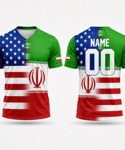 American Flag And Iran Flag Combination Soccer Jersey For World Cup 2026 3 American Flag And Iran Flag Combination Soccer Jersey For World Cup 2026 2