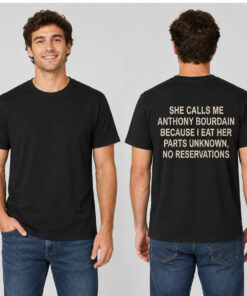 Anthony Bourdain Parts Unknown No Reservations Back Print Shirt