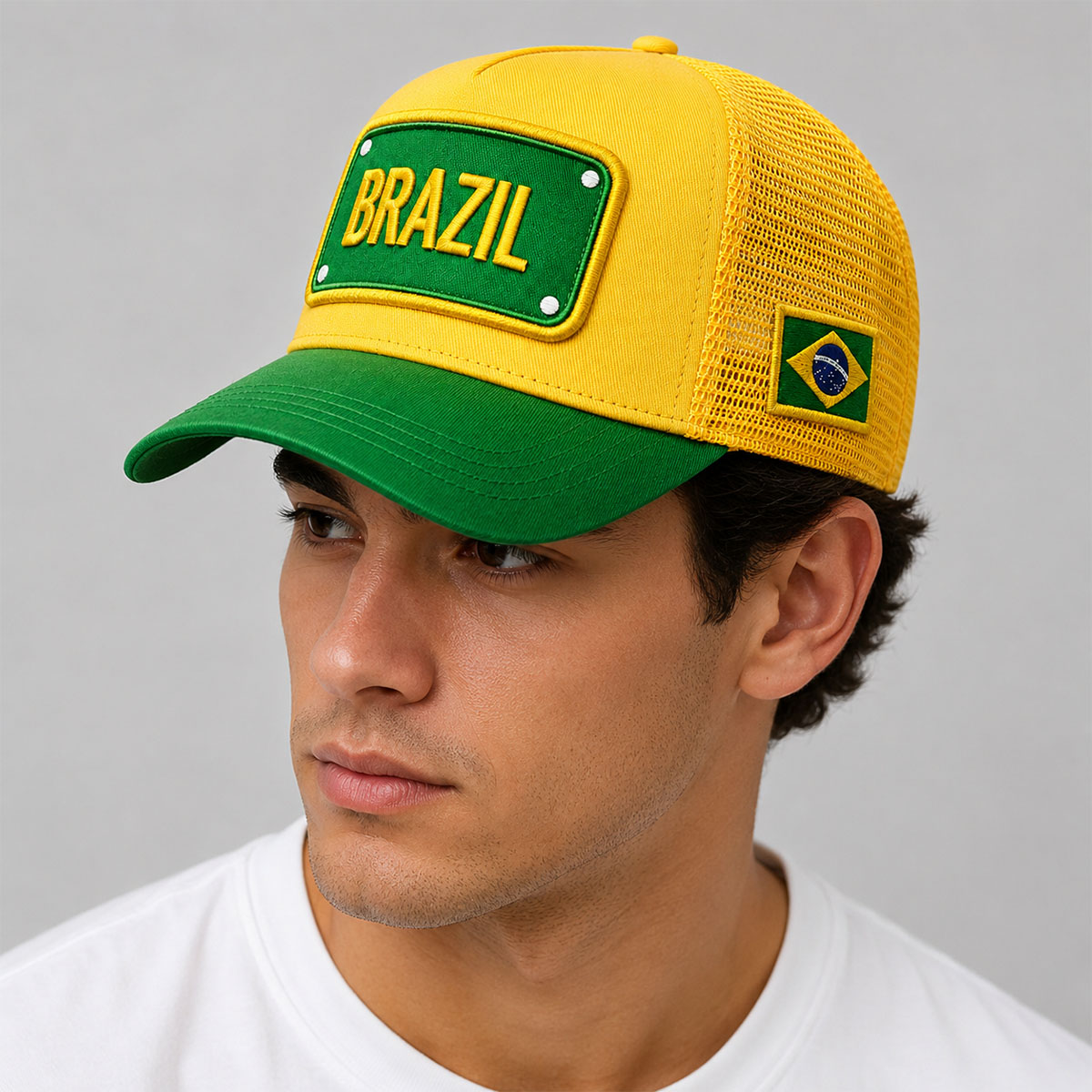 Brazil World Cup 2026 Team Trucker Hat 3 Brazil World Cup 2026 Team Trucker Hat - Image 3