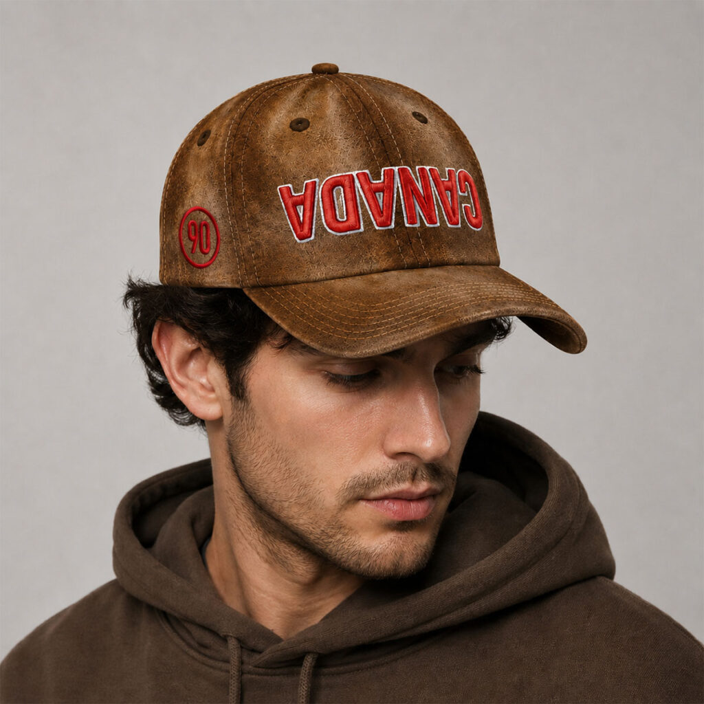 Canada 90 Upside Down Distressed Hat 3