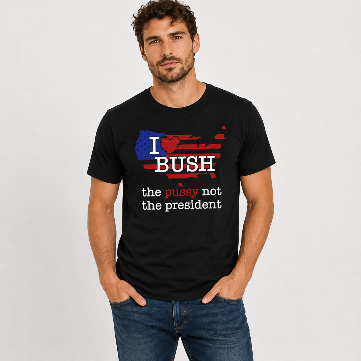 I Love Bush Not The President Retro Comedy Shirt 1 I Love Bush Not The President Retro Comedy Shirt