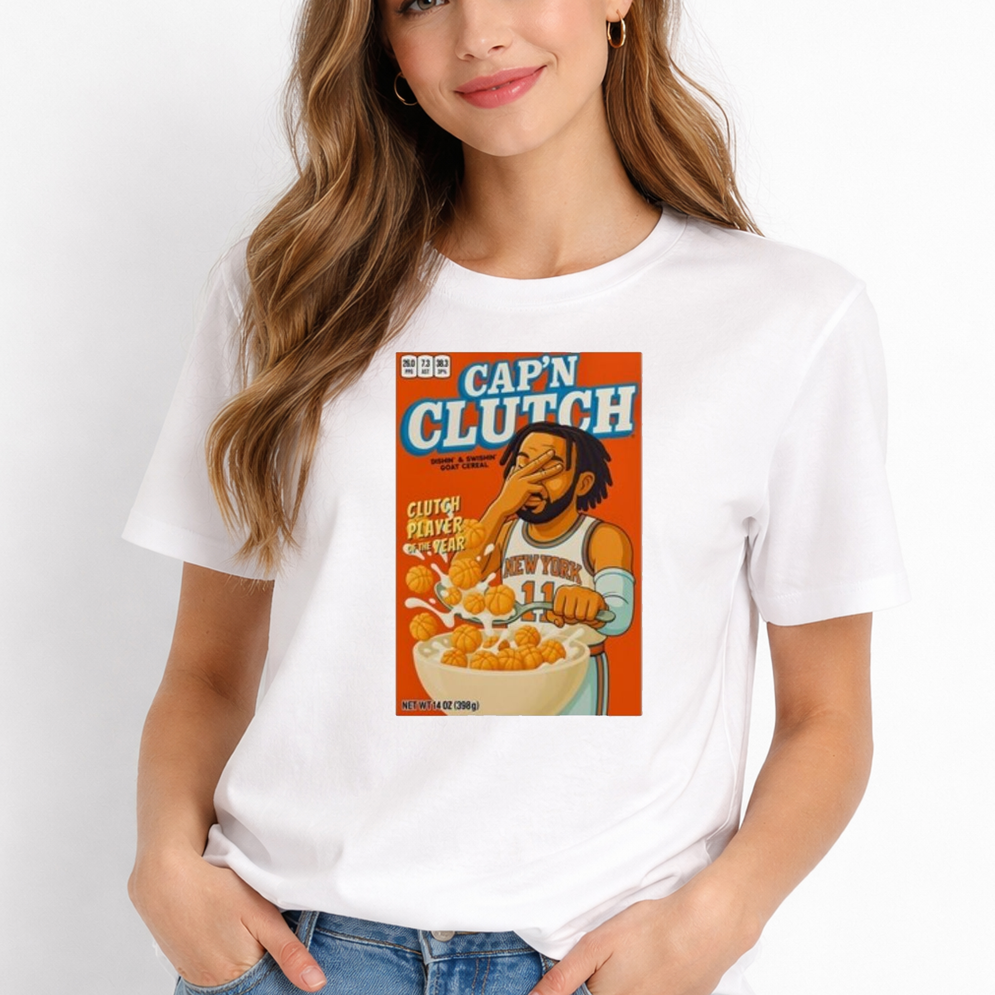 Jalen Brunson Knicks Cap'n Clutch Shirt 3 Jalen Brunson Knicks Cap'n Clutch Shirt - Image 3