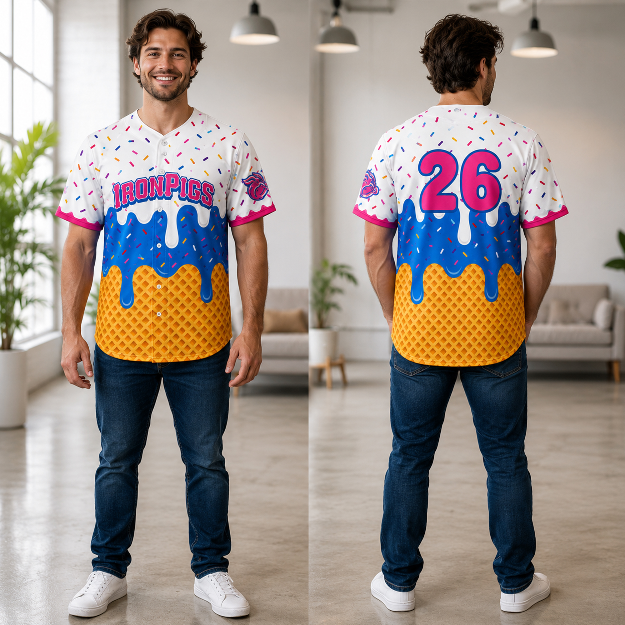 Lehigh Valley IronPigs Ice Cream Jersey 2 Lehigh Valley IronPigs Ice Cream Jersey - Image 2