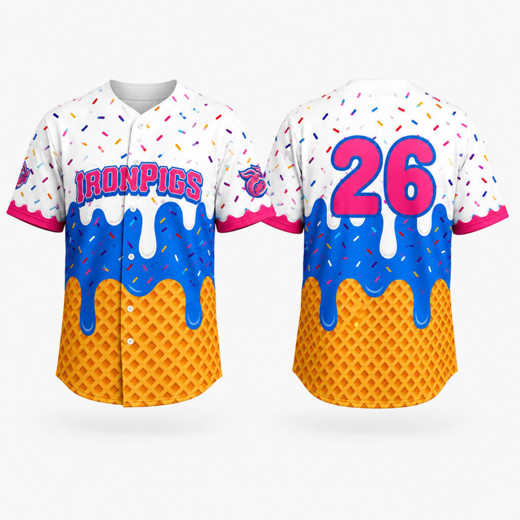 Lehigh Valley IronPigs Ice Cream Jersey 7 Lehigh Valley IronPigs Ice Cream Jersey