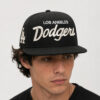 Los Angeles Dodgers Black Cream Script Snapback Hat 7 Los Angeles Dodgers Black Cream Script Snapback Hat 1