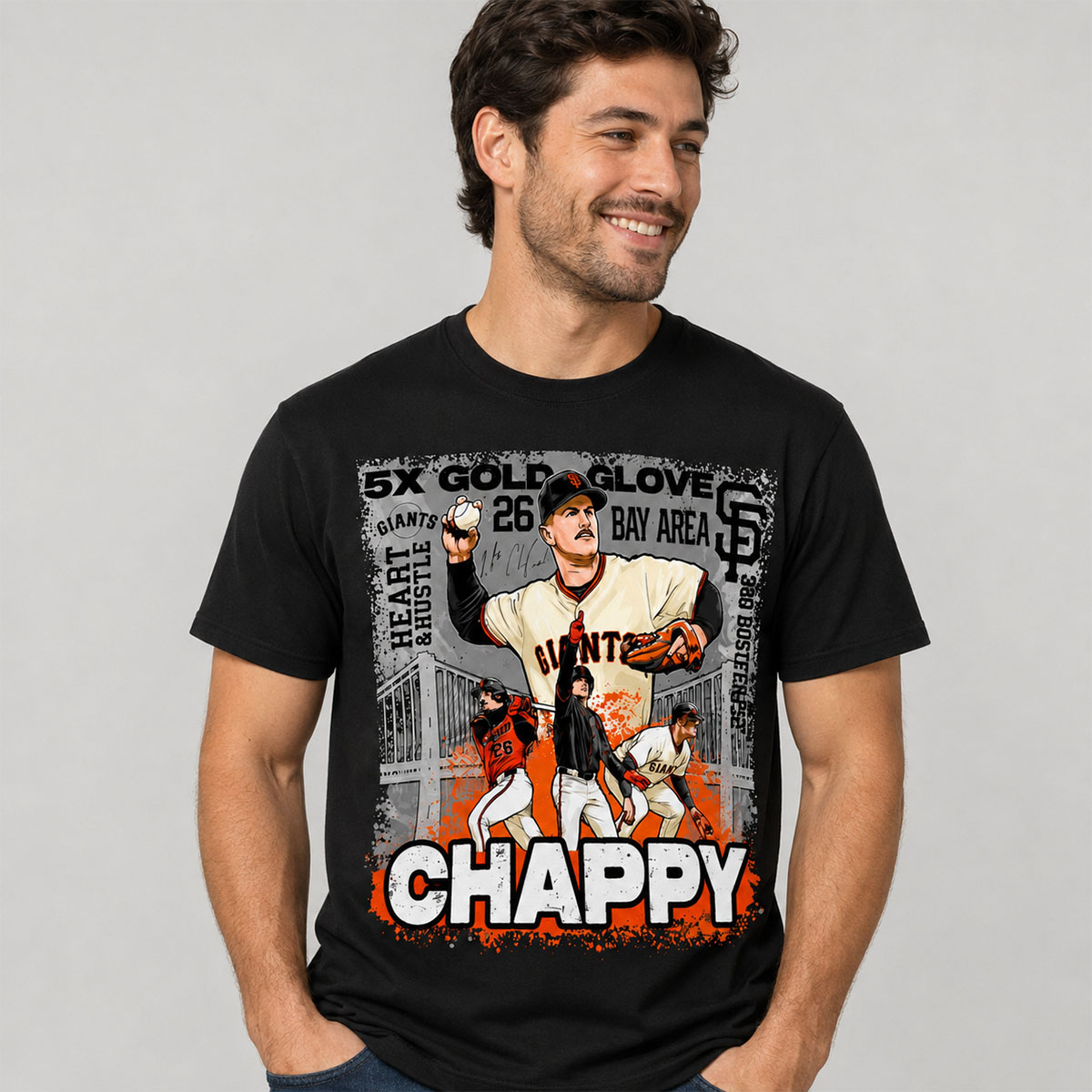 Matt Chapman 5X Gold Glove Bay Area Graphic Shirt 2026 3 Matt Chapman 5X Gold Glove Bay Area Graphic Shirt 2026 - Image 3