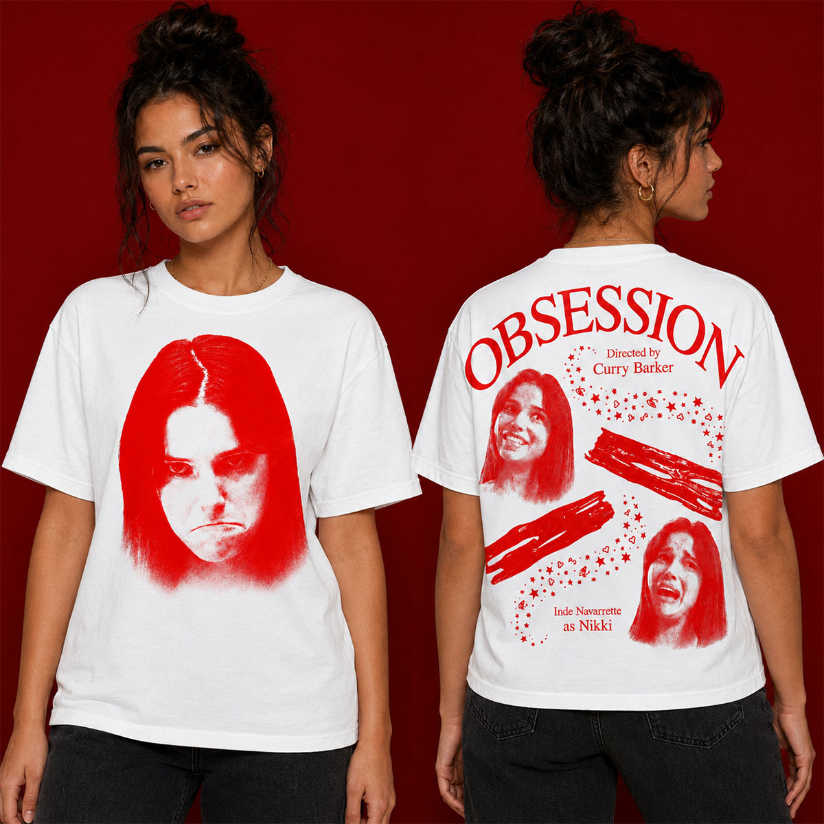 Obsession Nikki Red Portrait Tee 1 Obsession Nikki Red Portrait Tee