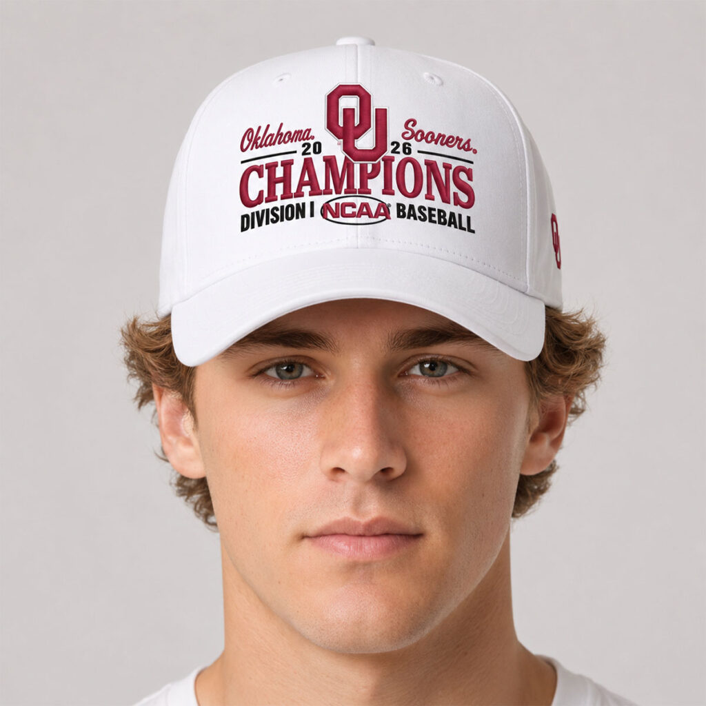 Oklahoma Sooners 2026 Baseball Champions White Hat 9 Oklahoma Sooners 2026 Baseball Champions White Hat 1