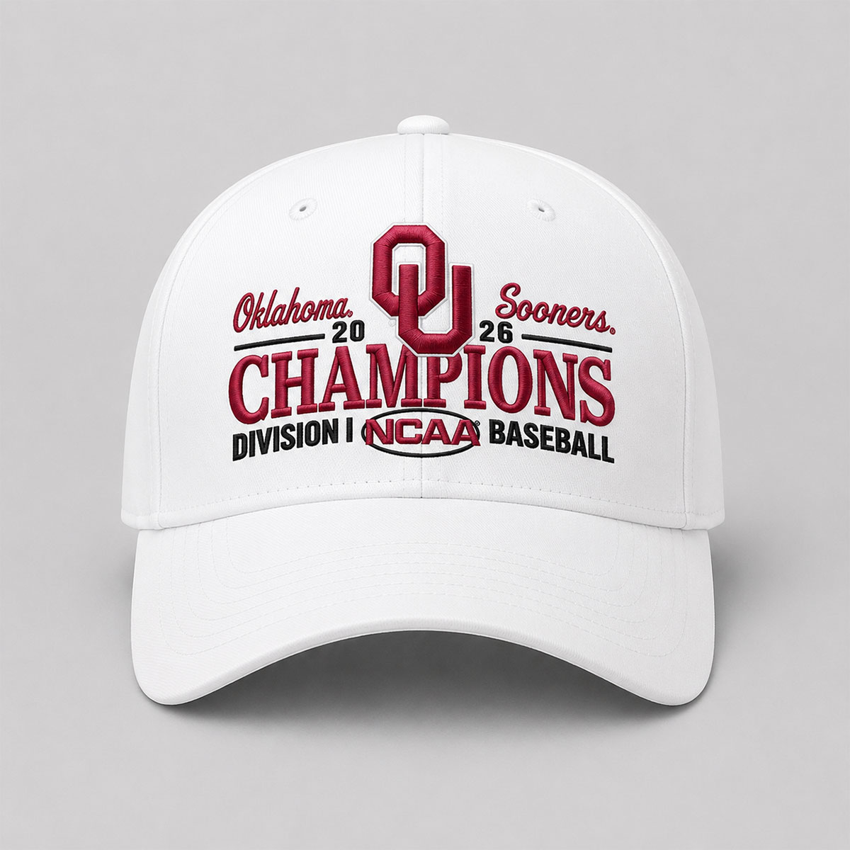 Oklahoma Sooners 2026 Baseball Champions White Hat 2 Oklahoma Sooners 2026 Baseball Champions White Hat - Image 2