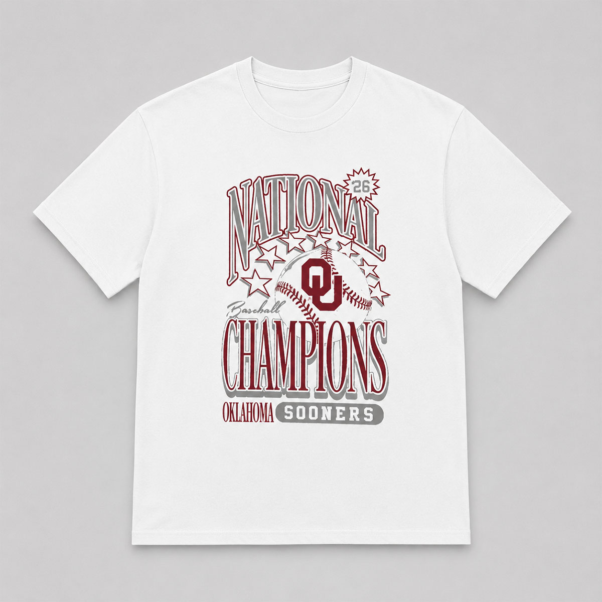 Oklahoma Sooners 2026 Baseball National Champions Stars Shirt 2 Oklahoma Sooners 2026 Baseball National Champions Stars Shirt - Image 2
