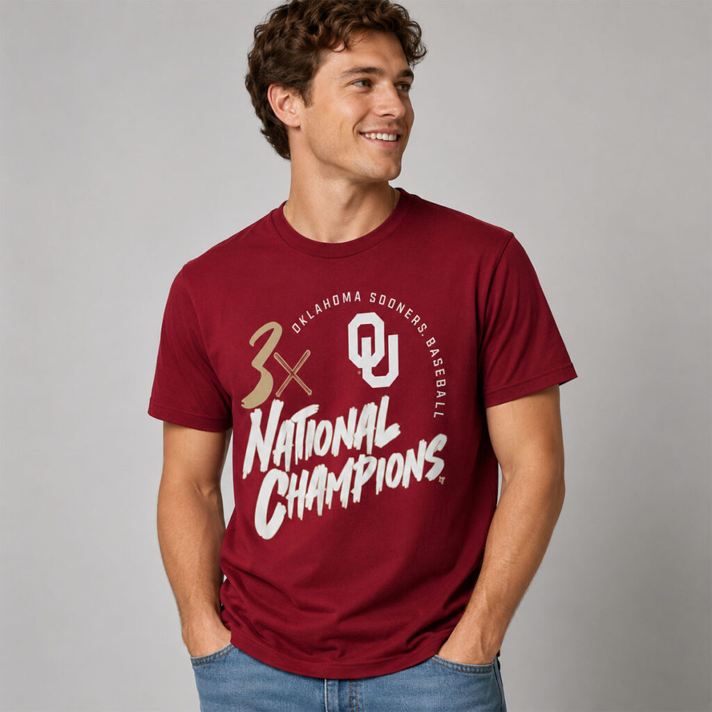 Oklahoma Sooners Baseball 3X National Champions 2026 Shirt 9 Oklahoma Sooners Baseball 3X National Champions 2026 Shirt