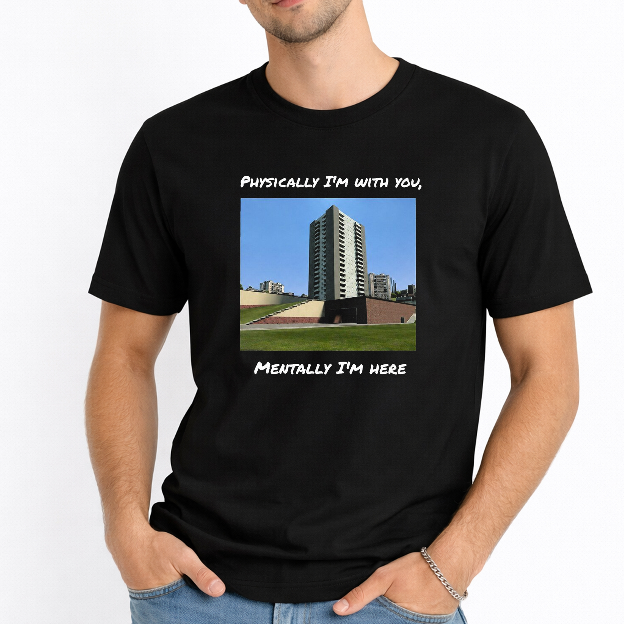 Physically I'm With You Mentally I'm Here Shirt 2 Physically I'm With You Mentally I'm Here Shirt - Image 2