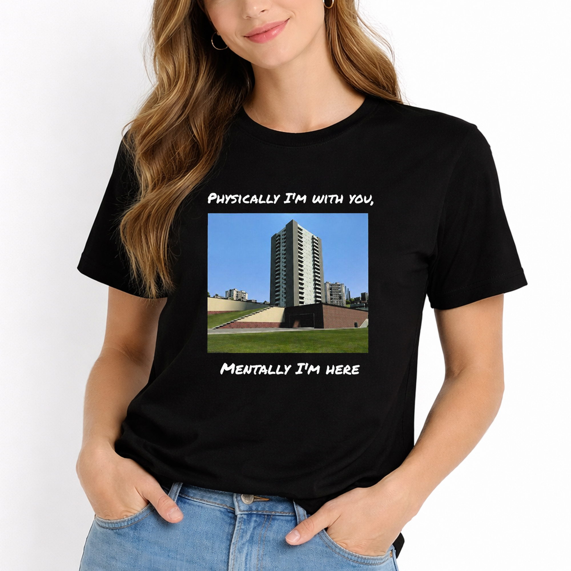 Physically I'm With You Mentally I'm Here Shirt 3 Physically I'm With You Mentally I'm Here Shirt - Image 3