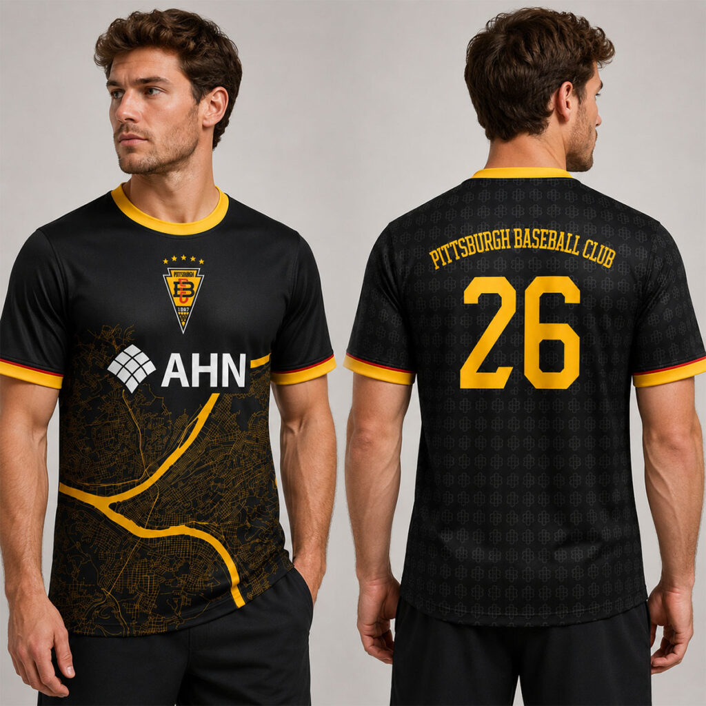Pittsburgh Soccer Night 2026 Black Gold Jersey 1