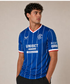 Rangers 202627 Bound By Blue Pinstripe Soccer Jersey 1