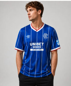 Rangers 2026/27 Bound By Blue Pinstripe Soccer Jersey