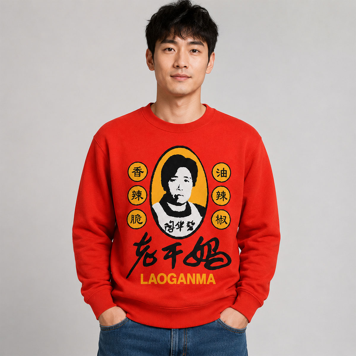 Viral Chili Crisp Red Graphic Sweater 1 Viral Chili Crisp Red Graphic Sweater