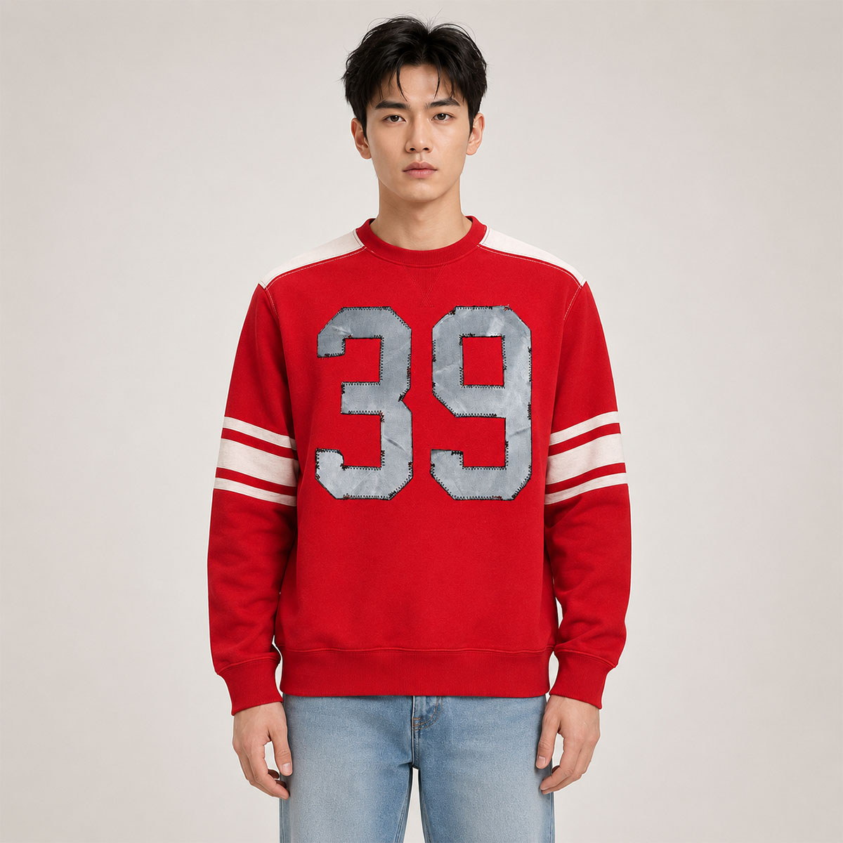 Zendaya Berlin 39 Red Varsity Sweatshirt 2 Zendaya Berlin 39 Red Varsity Sweatshirt - Image 2