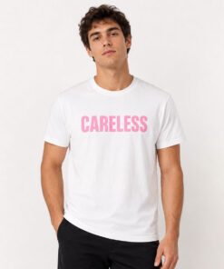 Omar Rudberg Careless Pink Text Shirt