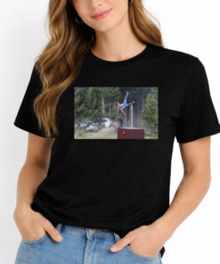 Yellowstone Visitor Flung Into The Air By Bison Shirt 2