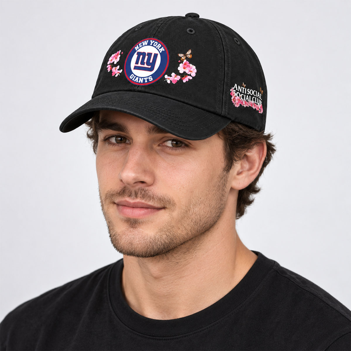 ASSC x New York Giants Cherry Blossom Embroidered Hat 1 ASSC x New York Giants Cherry Blossom Embroidered Hat