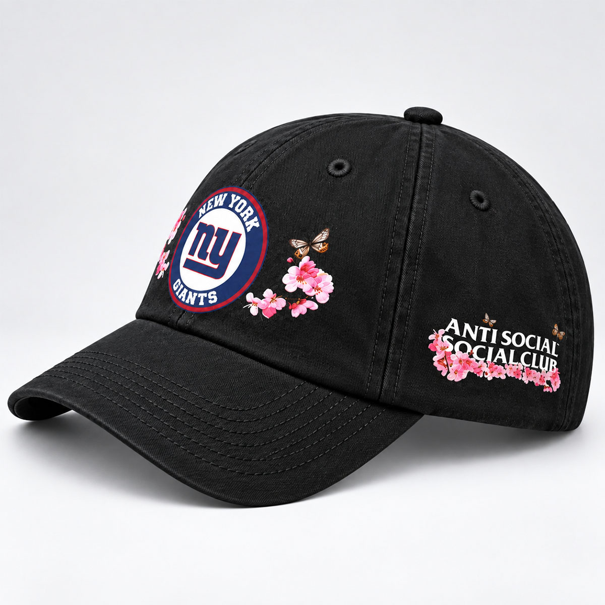 ASSC x New York Giants Cherry Blossom Embroidered Hat 2 ASSC x New York Giants Cherry Blossom Embroidered Hat - Image 2