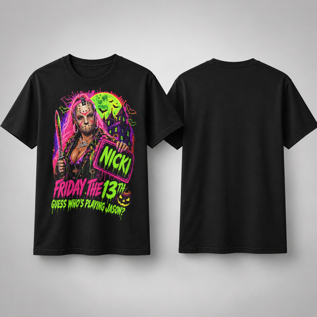 Nicki Friday The 13th Guess Whos Playing Jason T Shirt 1