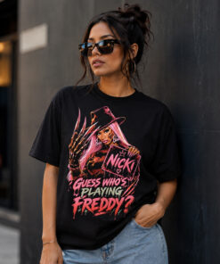 Nicki Minaj Guess Who's Playing Freddy T-Shirts 3 Nicki Minaj Guess Whos Playing Freddy T Shirts 1